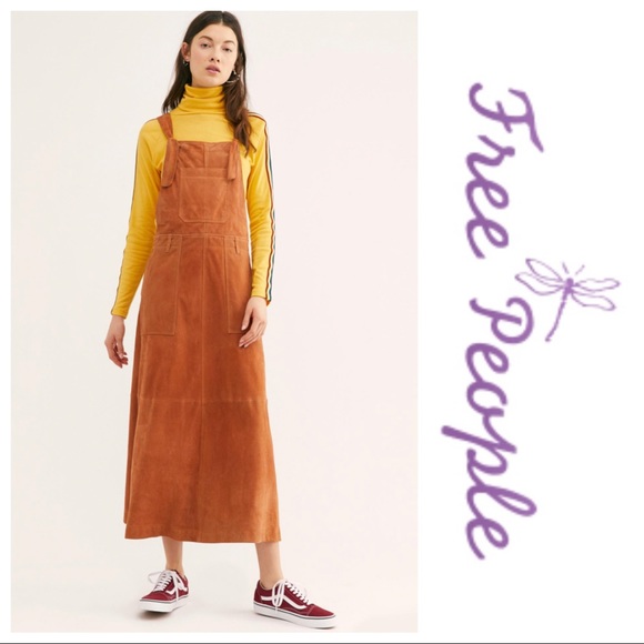 Free People Pants - NWT Free People Suede Midi Jumper